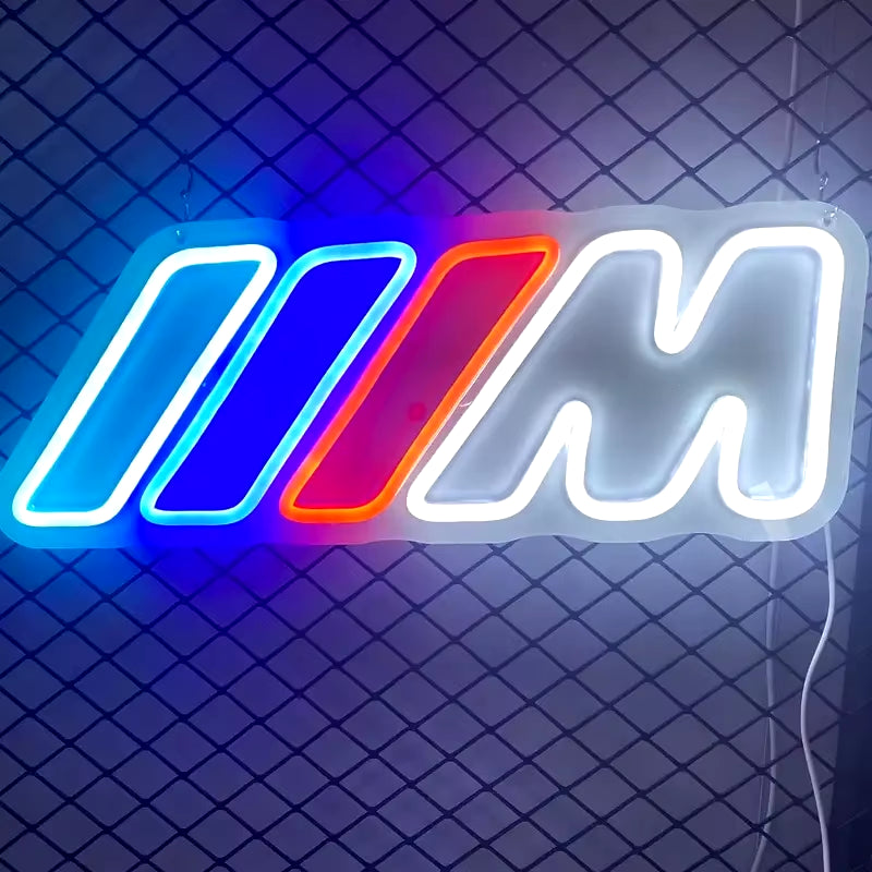 High Quality M Logo Neon Signs for Home Garage 5V USB Small LED Neon Signs for Indoor Decoration